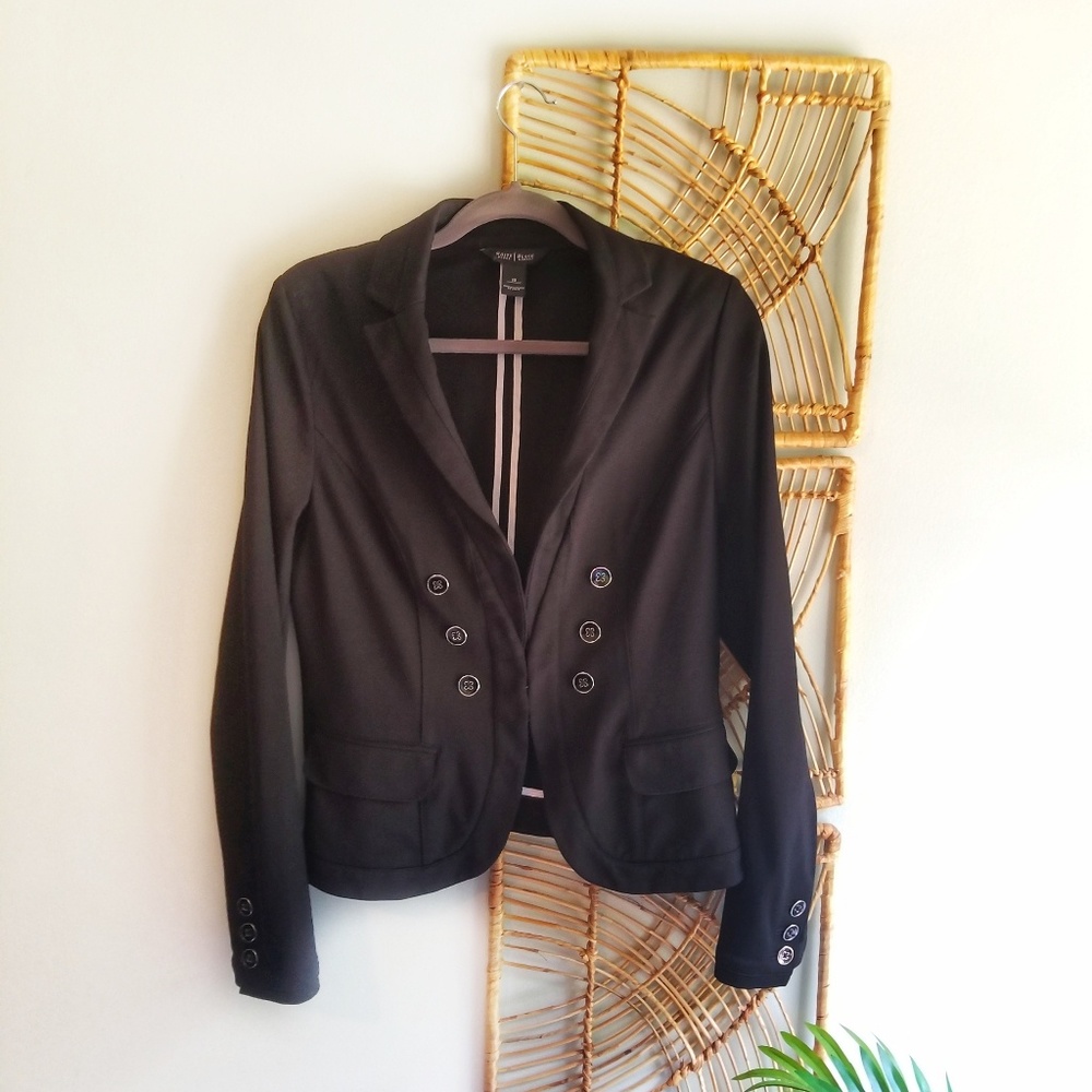 White House Black Market Blazer Solid Black